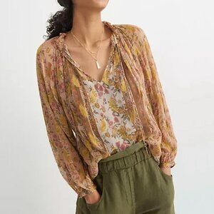 Anthropologie Love The Label Euphoria Peasant Blouse